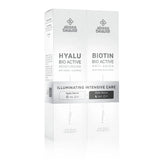 Set iluminator și uniformizare ten | Illuminating Intensive Care | 50 ml + 50 ml Se combină: Synergy Hyalu și Biotin (tonifiere + clarificare), unifică tenul și reduce hiperpigmentarea Alissa Beaute