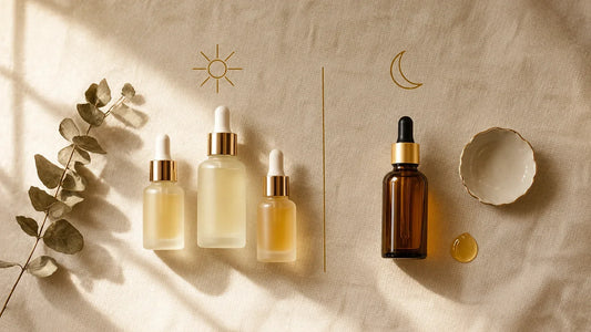 Seruri de îngrijire a tenului separate în rutina de dimineață și de seară — ingrediente skincare care nu se combină