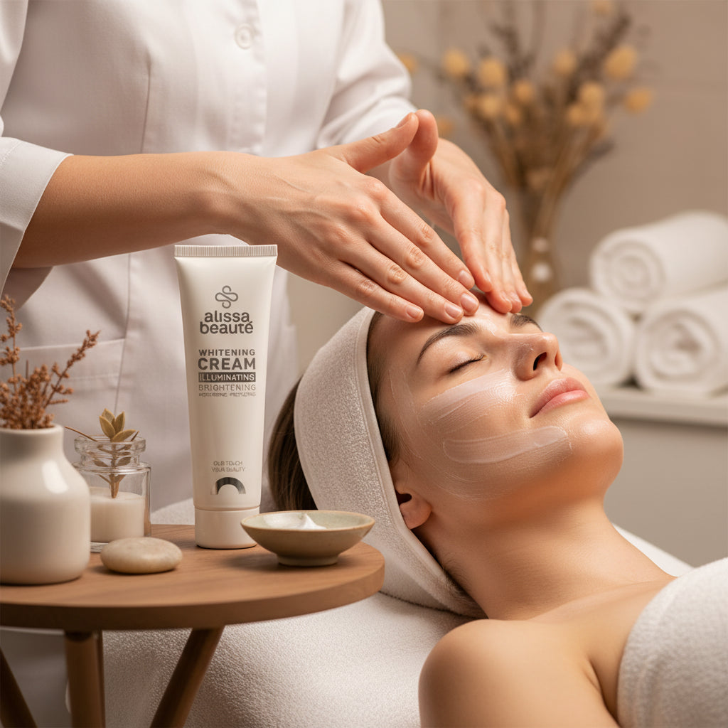 Cremă profesională depigmentantă și iluminatoare pentru pete pigmentare și ton neuniform. Ideală pentru tratamente faciale anti-pete în salon.