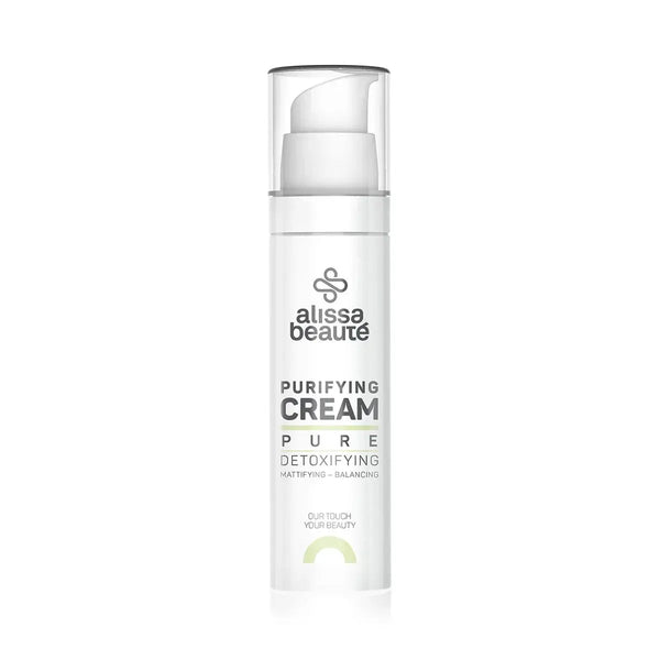 Cremă purificatoare pentru ten gras și acneic cu efect sebo-reglator. Calmează inflamațiile, reduce luciul și menține porii curați. Ideală pentru îngrijire zilnică - Alissa Beaute