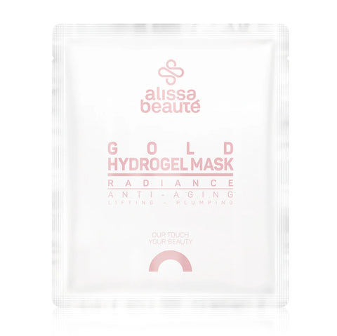 Mască hidrogel cu aur 24K și acid hialuronic pentru lifting, hidratare și strălucire. Ideală pentru îngrijirea anti-aging acasă - Alissa Beaute