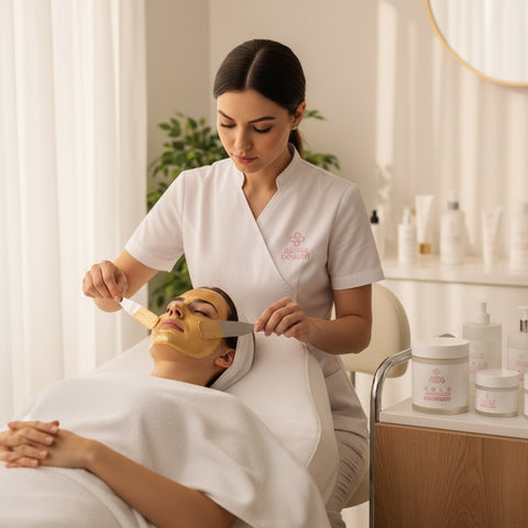 Mască peel-off profesională cu aur 24K și ulei de argan pentru anti-aging, redensificare și hidratare. Ideală pentru tratamente faciale premium -  Alissa Beaute