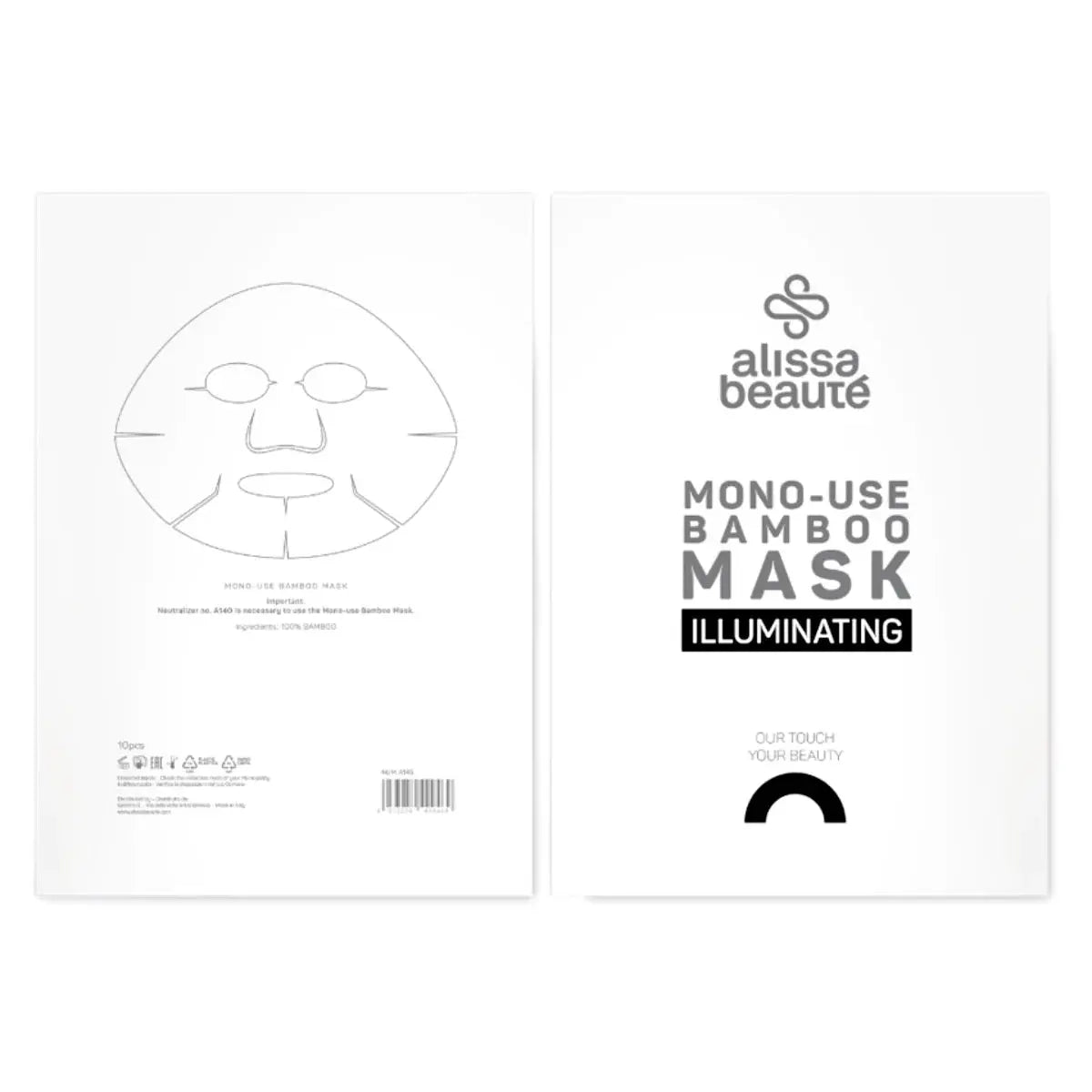 Mască profesională din bambus pentru tratamente faciale și peelinguri chimice, hipoalergenică și reciclabilă.