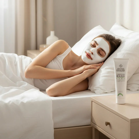 Mască purificatoare cu efect detox pentru ten gras și acneic. Curăță porii, reglează sebumul și calmează inflamațiile. Home & profesional - Alissa Beaute