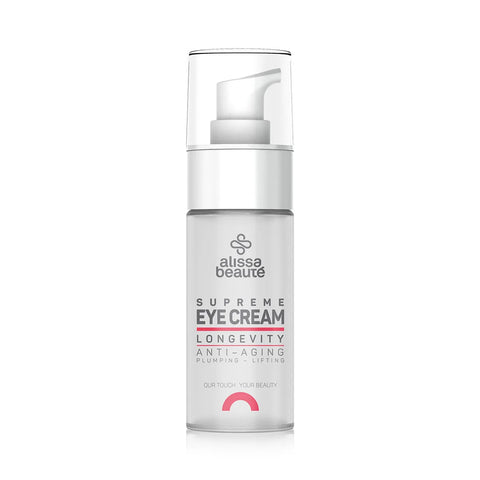 SUPREME EYE CREAM | 30 ml cremă contur ochi anti-aging. Dermato cosmetice profesionale vegane, testate dermatologic pentru un ten sănătos și strălucitor.