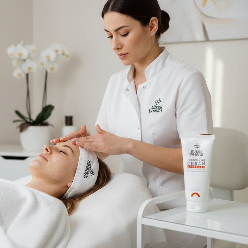 Cremă profesională anti-aging cu efect retinol-like, Revinage®, peptide și aminoacizi. Redensifică pielea și reduce ridurile în tratamente faciale Alissa Beaute