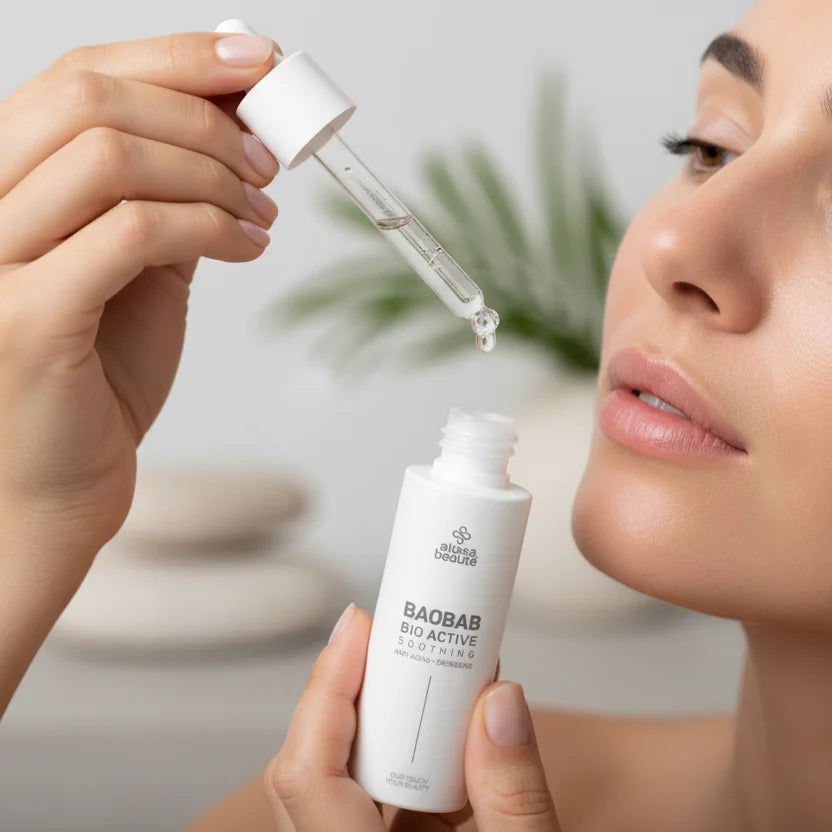 Ser nutritiv și regenerant cu baobab și ginseng. Protecție antioxidantă, hidratare și fermitate pentru pielea sensibilă, uscată sau matură - Alissa Beaute