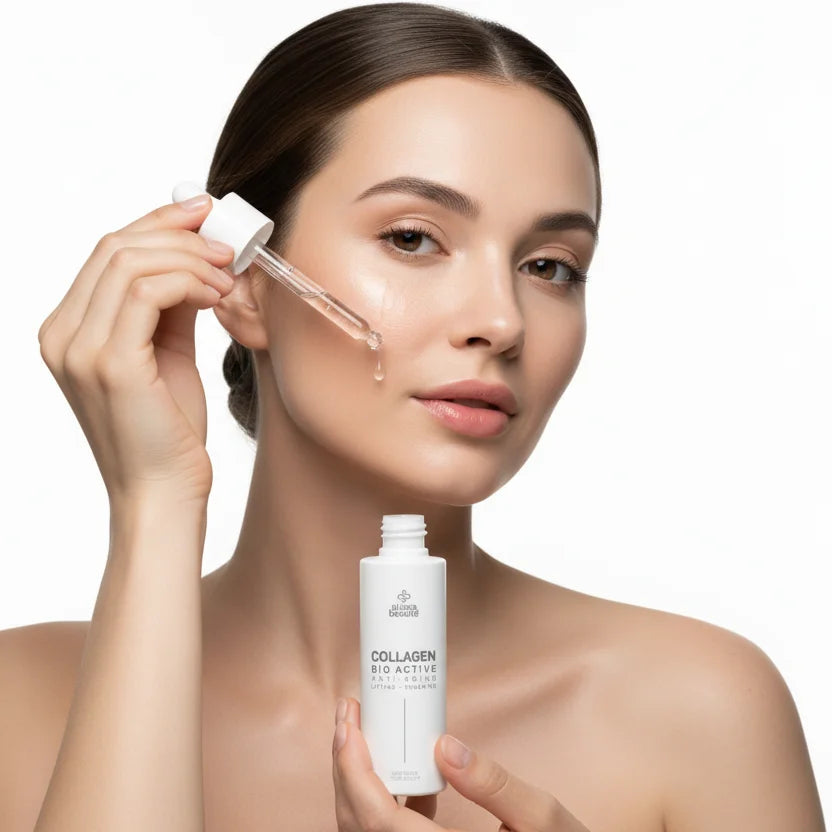 Ser anti-aging cu colagen hidrolizat și peptide biomimetice. Îmbunătățește fermitatea pielii, elasticitatea și reduce ridurile vizibile - Alissa Beaute
