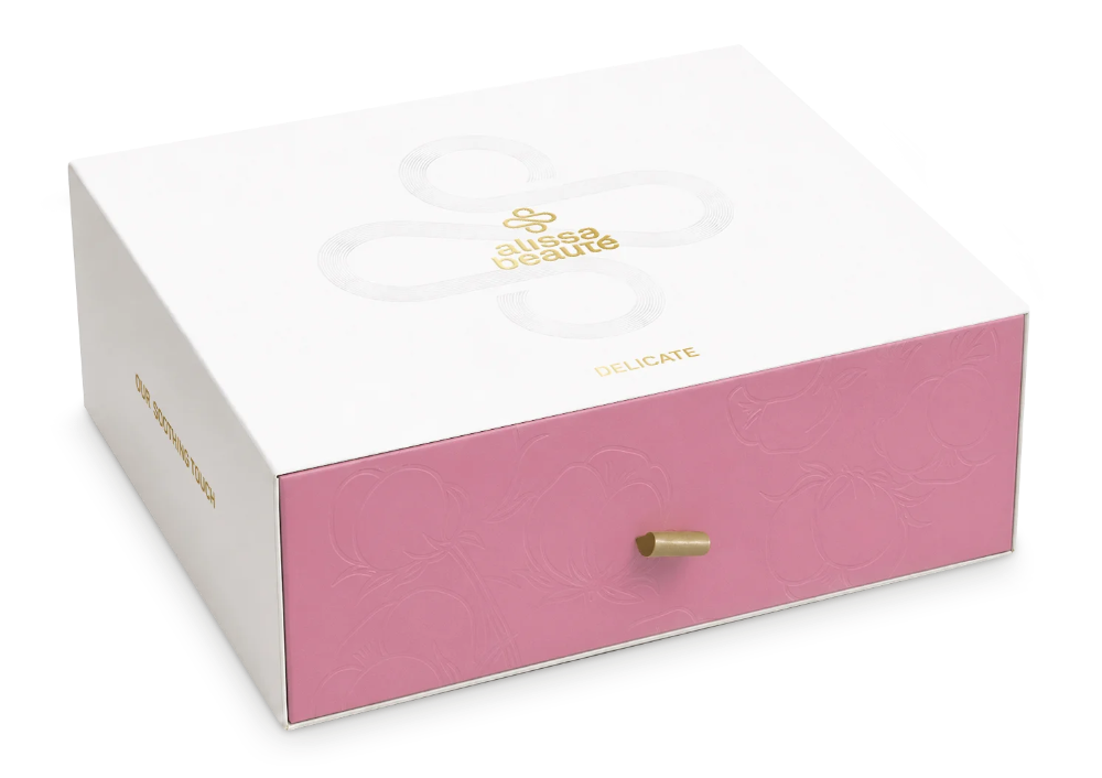 Set cadou Delicate Alissa Beauté — Sensitive Cream, Soothing Serum și lip balm pentru ten cu cuperoză